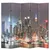 Produktbild för Hopfällbar rumsavdelare New York i nattetid 200x170 cm