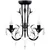 Produktbild för Takkrona i Art Nouveau-stil 3-armad svart