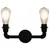 Produktbild 3 för Vägglampa 2-vägs svart 2 x E27-lampor