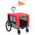 Produktbild för 2-i-1-Cykelvagn för husdjur och joggingvagn röd och grå