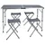Produktbild 2 för Redcliffs Hopfällbart campingbord med 4 stolar 120x60x70 cm grå