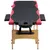 Produktbild 4 för Hopfällbar massagebänk 3 sektioner trä svart och rosa