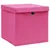 Produktbild 2 för Förvaringslådor med lock 4 st 28x28x28 cm rosa