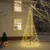 Produktbild för Julgran med metallstång 500 LED varm vit 3 m