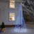 Produktbild för Julgran med metallstång 500 LEDs blå 3 m