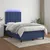 Produktbild för Ramsäng med madrass & LED blå 120x200 cm tyg