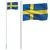 Produktbild 2 för Sveriges flagga med flaggstång 6,23 m aluminium