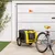 Produktbild för Hundcykelvagn gul och grå oxfordtyg och järn