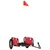 Produktbild 2 för Cykelvagn transport röd oxfordtyg och järn