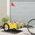 Produktbild för Cykelvagn transport gul oxfordtyg och järn