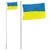 Produktbild 2 för Ukrainas flagga och flaggstång 6,23 m aluminium