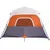 Produktbild 8 för Campingtält ljusgrå orange mörkläggningstyg LED
