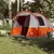 Produktbild 3 för Campingtält tunnel 4 personer grå och orange vattentätt