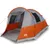 Produktbild 4 för Campingtält tunnel 4 personer grå och orange vattentätt